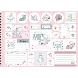 Caderno Desenho Univ Capa Dura Alice In Wonderland 60f-109736-85918