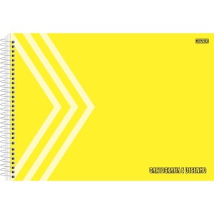 Caderno Desenho Univ Capa Dura Amarelo 60f-115525-58233