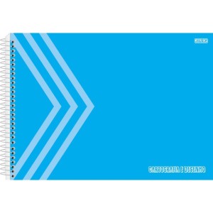 Caderno Desenho Univ Capa Dura Azul 60f-115522-12914