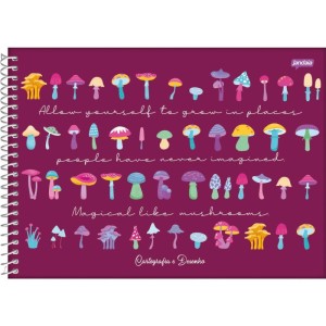 Caderno Desenho Univ Capa Dura Bloom 80fls.-090171-54753