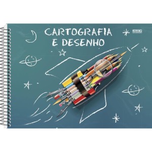 Caderno Desenho Univ Capa Dura Decorado 60f-115520-12703