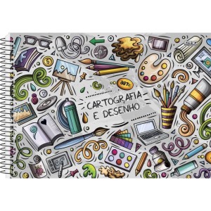 Caderno Desenho Univ Capa Dura Decorado 60f-115520-31350