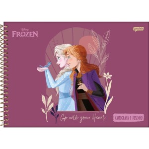 Caderno Desenho Univ Capa Dura Frozen 80fls.-087054-33059