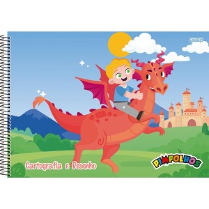 Caderno Desenho Univ Capa Dura Pimpolhos Masculino 60f-109899-25644