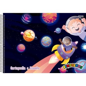 Caderno Desenho Univ Capa Dura Pimpolhos Masculino 60f-109899-26483