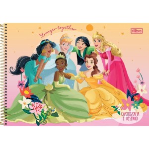 Caderno Desenho Univ Capa Dura Princesas 80fls.-109218-28149