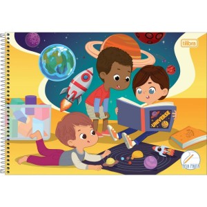 Caderno Desenho Univ Capa Dura Sapeca Meia Pauta 40f Esp Mas-110171-80498