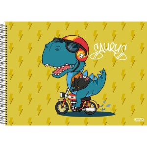 Caderno Desenho Univ Capa Dura Saurus 60f-109843-15826