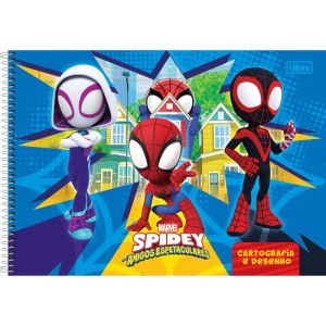 Caderno Desenho Univ Capa Dura Spidey Espiral 80fls.-109239-21880