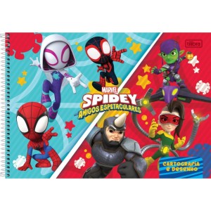 Caderno Desenho Univ Capa Dura Spidey Espiral 80fls.-109239-40503