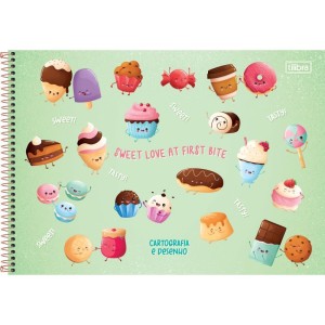 Caderno Desenho Univ Capa Dura Taste Espiral 80fls.-109252-32523