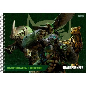 Caderno Desenho Univ Capa Dura Transformers 60f-109718-14387