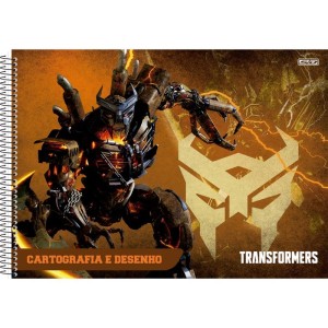 Caderno Desenho Univ Capa Dura Transformers 60f-109718-43717