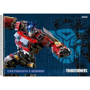 Caderno Desenho Univ Capa Dura Transformers 60f-109718-62787