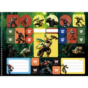 Caderno Desenho Univ Capa Dura Transformers 60f-109718-94862