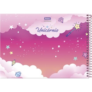 Caderno Desenho Univ Capa Dura Unicornio 80fls.-096275-18022