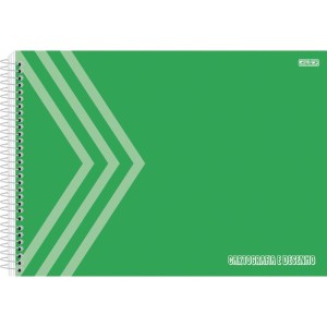 Caderno Desenho Univ Capa Dura Verde 60f-115224-73455