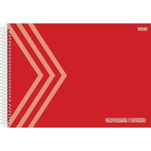 Caderno Desenho Univ Capa Dura Vermelho 60f-115523-13411