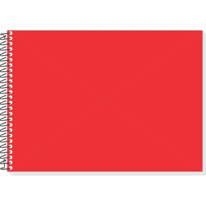 Caderno Desenho Univ Capa Dura Vermelho Liso 96f Espiral-109129-31913