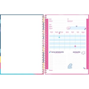 Caderno Espiral 1/4 Capa Dura Barbie 80f-110523-12532