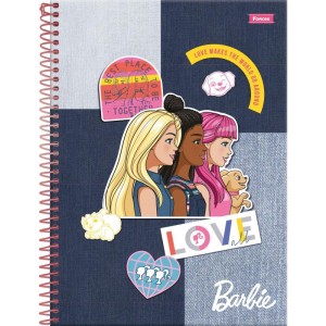 Caderno Espiral 1/4 Capa Dura Barbie 80f-110523-27655