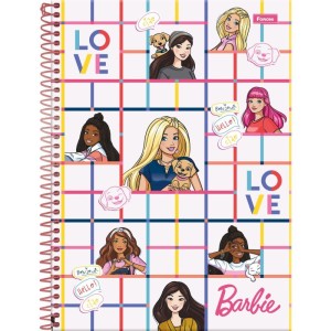 Caderno Espiral 1/4 Capa Dura Barbie 80f-110523-43342