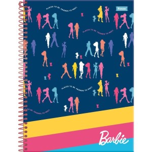 Caderno Espiral 1/4 Capa Dura Barbie 80f-110523-53866