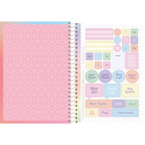 Caderno Espiral 1/4 Capa Dura Blush 80f-110548-31747