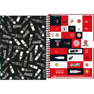 Caderno Espiral 1/4 Capa Dura Coca Cola Connect 80fls-109202-36222