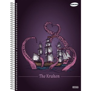 Caderno Espiral 1/4 Capa Dura Kbom Masculino 96f-110509-46556