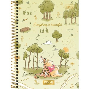 Caderno Espiral 1/4 Capa Dura Pooh 80fls.-109214-50710