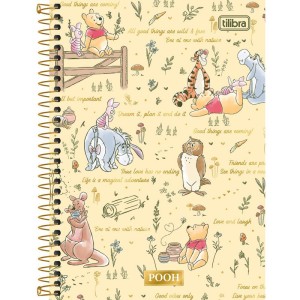 Caderno Espiral 1/4 Capa Dura Pooh 80fls.-109214-69111