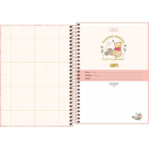 Caderno Espiral 1/4 Capa Dura Pooh 80fls.-109214-78655