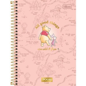 Caderno Espiral 1/4 Capa Dura Pooh 80fls.-109214-83788