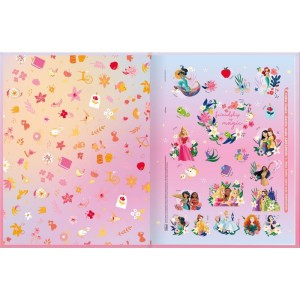 Caderno Quadriculado Univers. Princesas 40fls Brochura 1x1cm-109219-54171