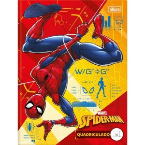 Caderno Quadriculado Univers. Spider Man 40fls Brochura 1x1c-109240-12410