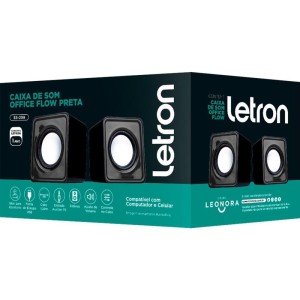 Caixa De Som P/ Computador Letron Flow 3w Usb/p3 Pt-110033-86257