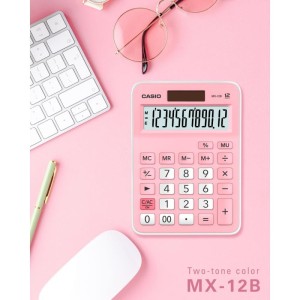 Calculadora De Mesa 12 Dig. Rosa Solar/bateria-111394-37825