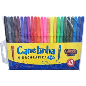 Caneta Hidrografica Hidrocor Kids 24 Cores