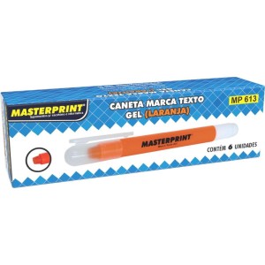 Caneta Marca Texto Mp 613 Gel Laranja
