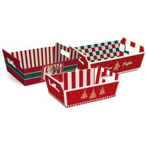 Cesta De Papel Natal Mg 27x18x9,5cm. (s)