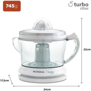 Espremedor De Frutas Turbo Citrus 127v Branco-109377-26063