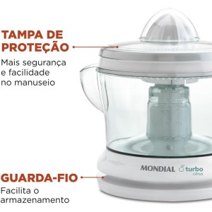 Espremedor De Frutas Turbo Citrus 127v Branco-109377-28238