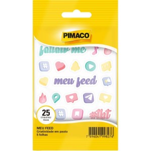 Etiqueta Lisa Com Formas Tp Meu Feed 5 Fls-106059-12184