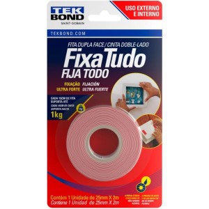 Fita Dupla Face Fixa Tudo Acr.uso Exte.25mmx2m-110790-22843