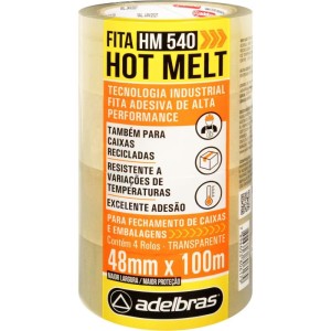 Fita Para Empacotamento Hot Melt 48x100m Transparente-109955-65844