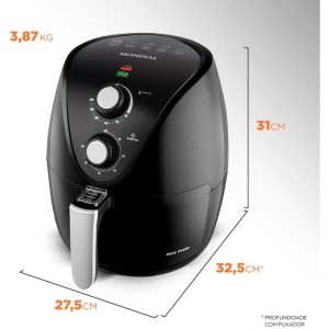 Fritadeira Air Fryer 3,5l 127v Preta-109403-58601