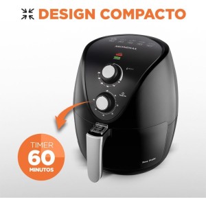 Fritadeira Air Fryer 3,5l 127v Preta-109403-96437