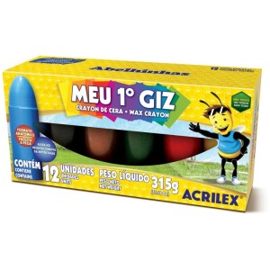 Giz De Cera Gizao 12 Cores Meu 1 Giz De Cera-052530-90901