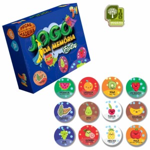 Jogo Da Memoria Frutas Em Madeira 24 Pecas-111623-77548